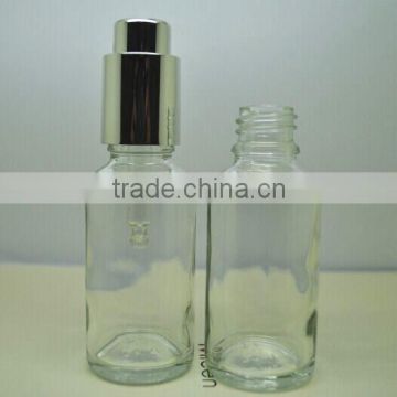 50ml clear glass bottle with press button dropper,essential oil glass dropper bottle