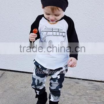Ins hot autumn and winter child clothes set black long sleeve shirt+pants boys clothing set 8set/lot