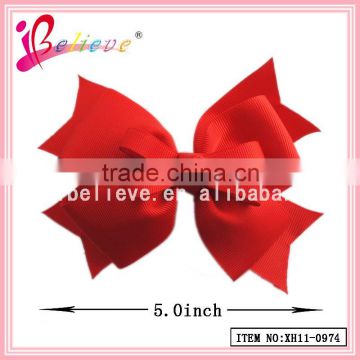 OEM,ODM available factory direct wholesale 5 inch red bow hair clip (XH11-0974)