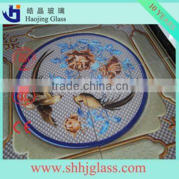 new design 1830mm*2440mm cathedral decoration glass