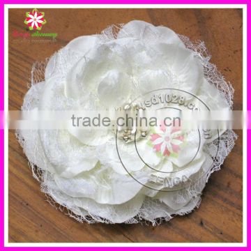 LARGE LACE PEONY FLOWER WITH SHINNY GEM CENTER