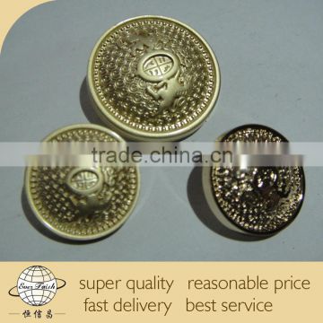 2014 fashion button suit metal shank button hand sewing button