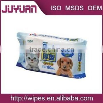 2015 hot selling disposable pet wipes with iso