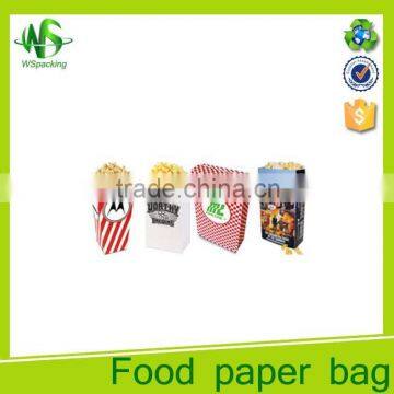 Factory supply cheap food grade paper popcorn bag popcorn box