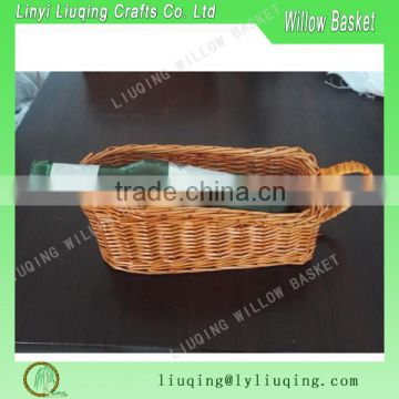 Factory wholesale decorative cheap wicker wine basket/wicker wine bottle holder /wicker storage baskets