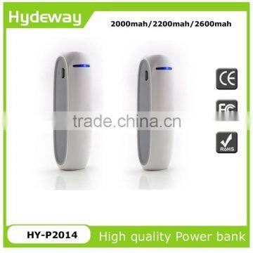 Free samples HY-P2014 2600mah power bank besting selling rohs power bank from Hydeway