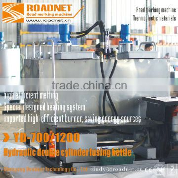 Hydraulic double cylinder fusing kettle