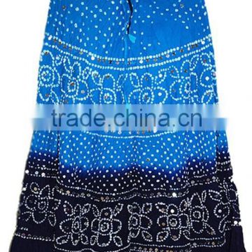 Sequins Work Boho Cotton Long Skirt Lot