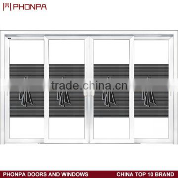 Interior doors for sale, 4 panels sliding door design, retractable interior doors