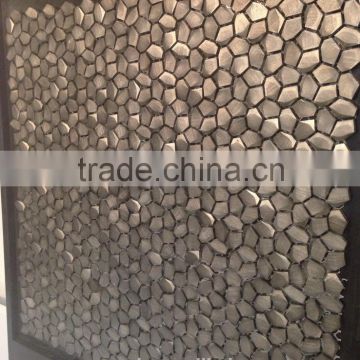metal mosaic grey color for kitchen wall art design