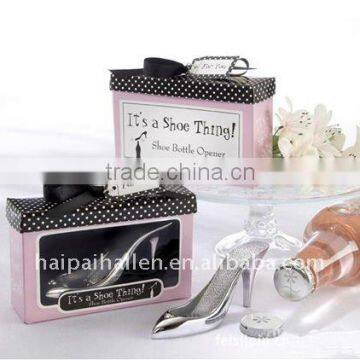 Hot sale metal "high heels" bottle opener with gift box