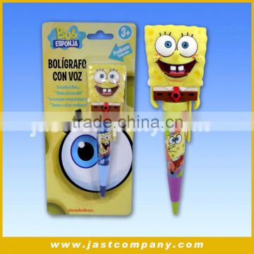 Sponge Bob Talking Pen With Mouth Moving, New Design Smart Talking Pen