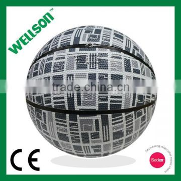 #7 full color printed OEM rubber basketball