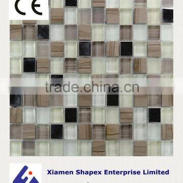 Promotional glass mix stone mosaic tile