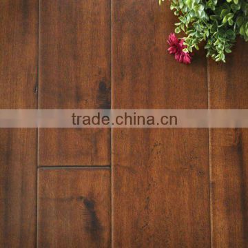 Handscraped Engineered Maple wood parket flooring