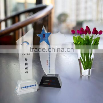 hot sale custom acrylic award with exquisite design made in China OEM factory