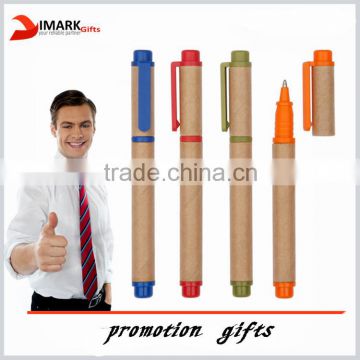 Advertisement Recycled Paper Pen with cap/ short cap paper pen