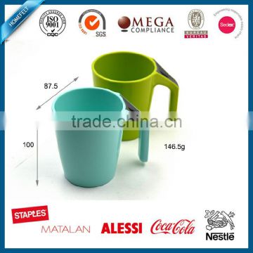 Hot sale biodegradable travel bamboo fiber easy drinking protective coffee mug with sillicone lid