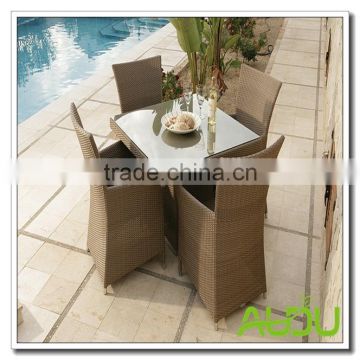 Audu 5 pieces dining set affordable wicker furniture