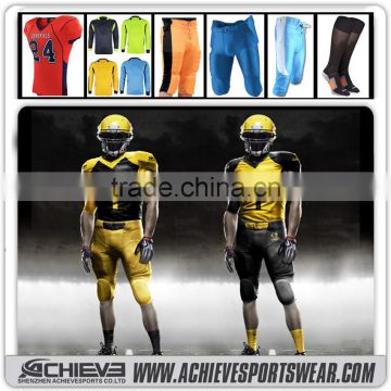 2017 Fashion customized sublimation American football jerseys custom american football uniforms dry fit football