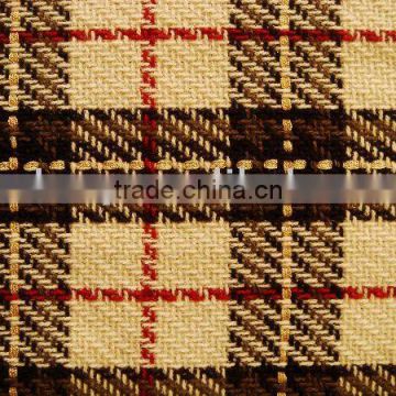 Plaid woolen-wool fabric