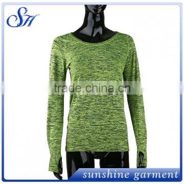 Wholesale lady's seamless long sleeve top