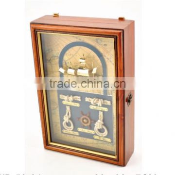2015 new design metal arabic wooden dhow photo frame ,metal ship model with wooden frame