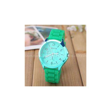 Silicone Strap Alloy Geneva Watch