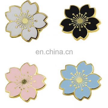 Factory directly wholesale flower shape soft enamel pins custom