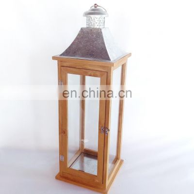 Square white diamond pattern design wedding wooden lantern