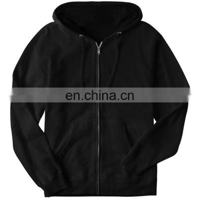 wholesale high quality custom logo zipper hoody mens plain blank slim fit hoodies