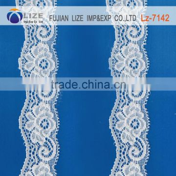Indian lingerie lace trim chiffon flower lace trim for bra