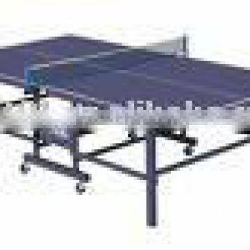 Standard table tennis table with four wheels