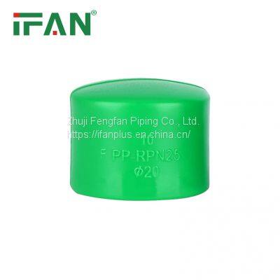 IFAN Hot Sale Plastic PPR Pipe Fittings Green PPR Pipe End Cap