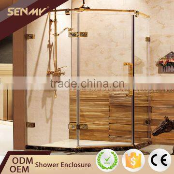 Portable Prefab Glass Complete Enclosed Shower Room With Bathtub