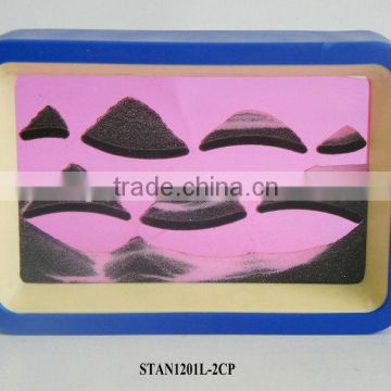 Many Hills Flowing Sand Art Scenery Pink
