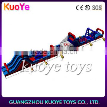 adult inflatable big obstacle course militar long obstacle inflatable sport gamesinflatable wipeout course