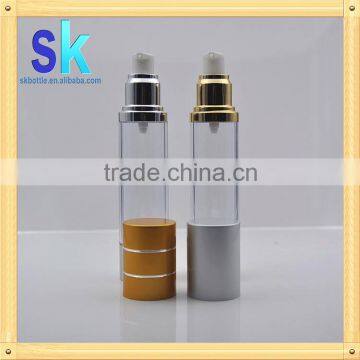 1oz 30ml 15.30.50ml airless glass bottle pump cap