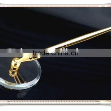 TT-01 Factory price table pen with holder ,golden desk pen , stand pen