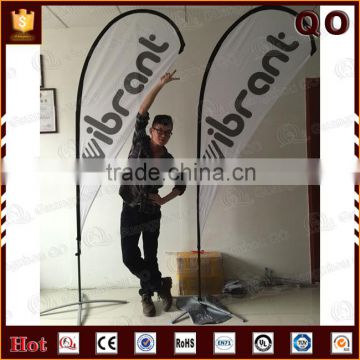 China suppliers promotional logo printed outdoor beach flag
