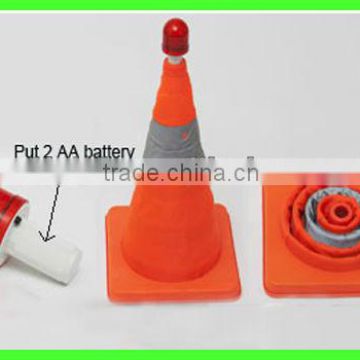 offering widely collapsible road safety cone