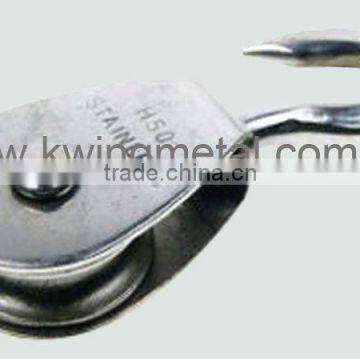 Stainless Steel Mame Block Cast Sheave With Hook Top