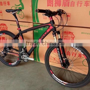 30 high speed 26 inches with double disc brake high carbon fiber Mountain bike
