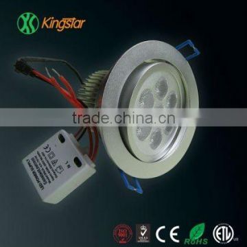 7W high power recessed led downlight housing