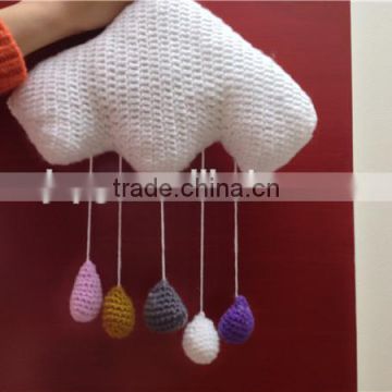 colorful hand made cotton crochet wall decoration
