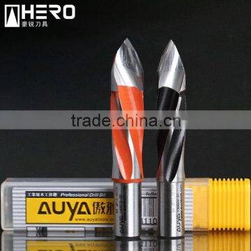 Entire carbide cutting head through hole drill bit for MDF and plywood and laminates