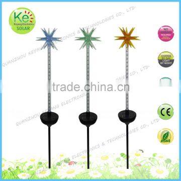 Acrylic acanthosphere with Scrolling stake solar LED Light