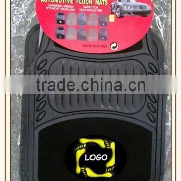 pvc carpet car mats with logo black pvc car mats