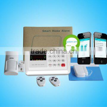 HOT!!! home security alarm system control panel with pir detectors with 120 wireless zones(E1)
