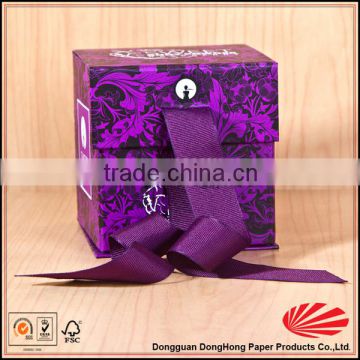 decorative touch paper box with silk